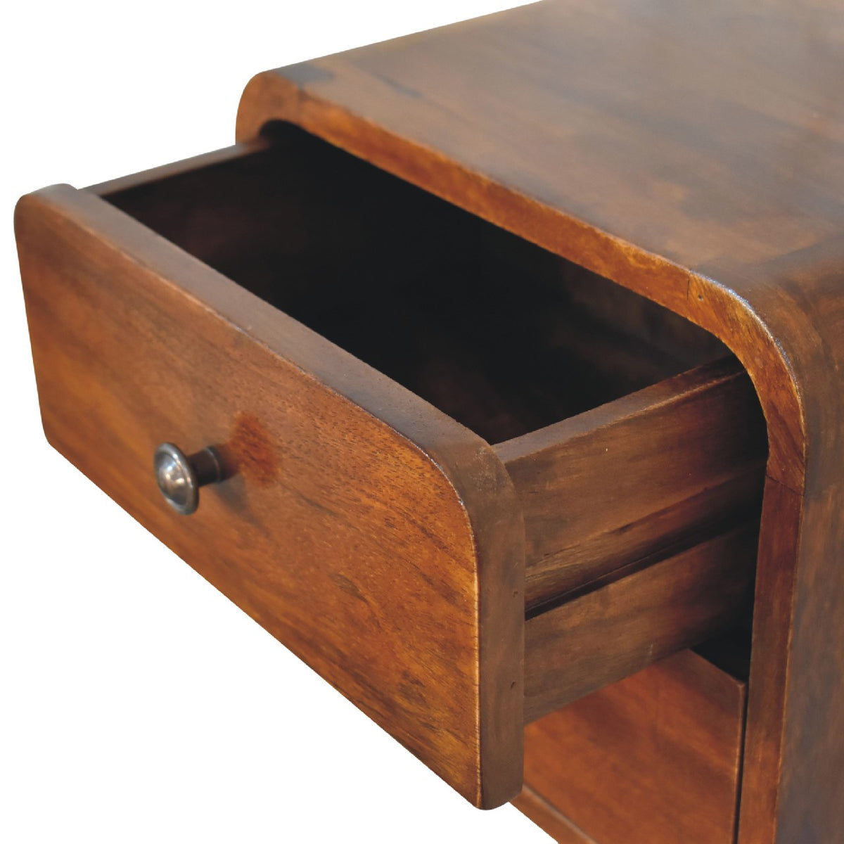 Small Chestnut 2 Drawer Floating Bedside