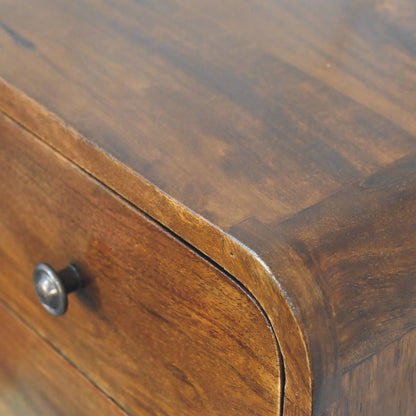 Small Chestnut 2 Drawer Floating Bedside