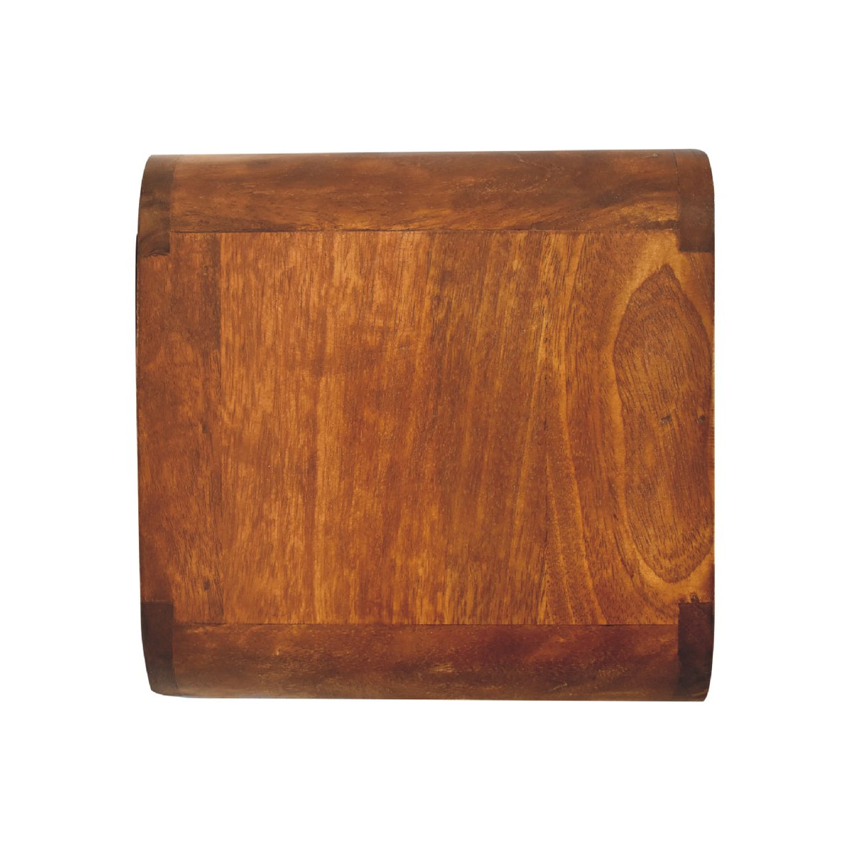Small Chestnut Curved Floating Nightstand