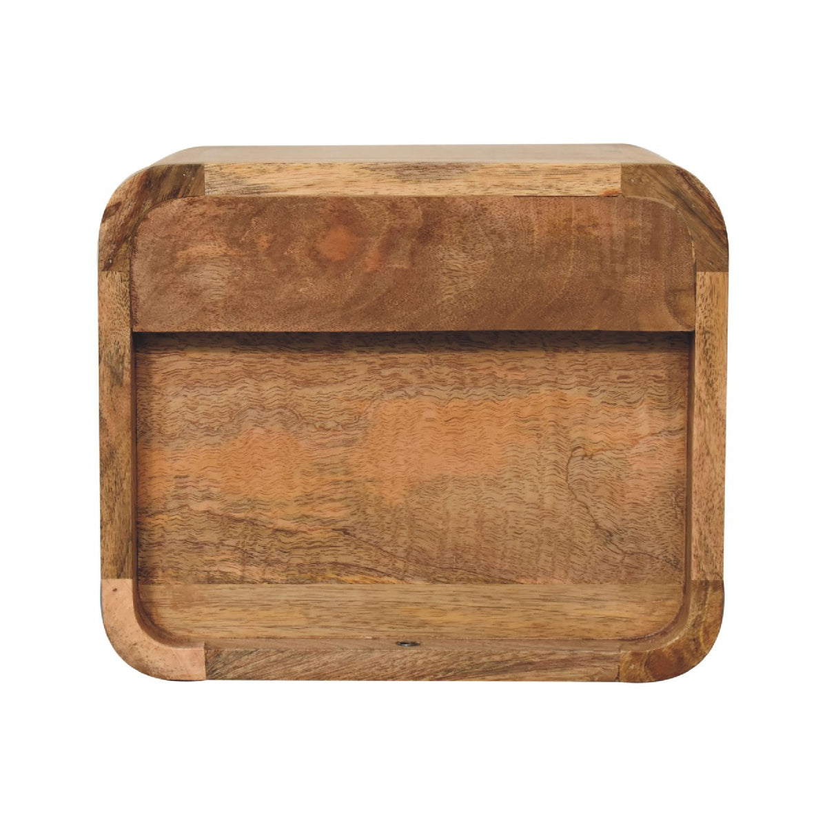 Small Oak Wood Floating Open Wall Nightstand