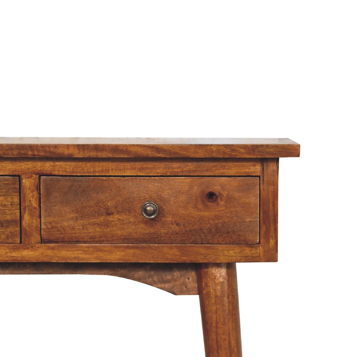 Small Chestnut Slim 2 Drawer Hallway Console