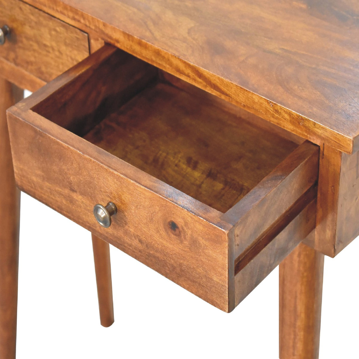 Small Chestnut Slim 2 Drawer Hallway Console