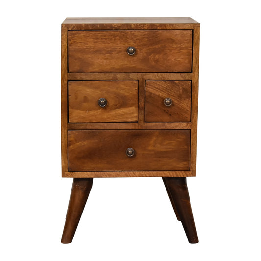 Chestnut Ridge Solid Wood 4 Drawer Nightstand
