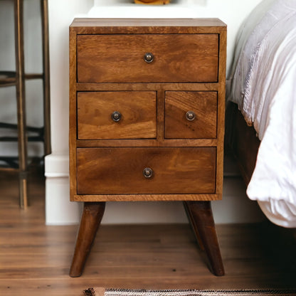 Chestnut Ridge Solid Wood 4 Drawer Nightstand