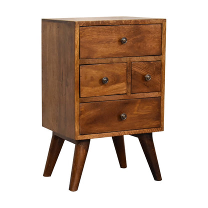Chestnut Ridge Solid Wood 4 Drawer Nightstand