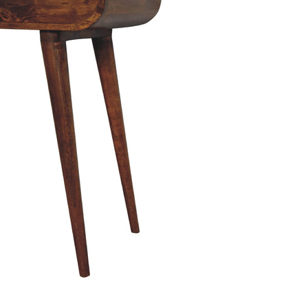 Small Chestnut Wood Flip Top Dressing Vanity