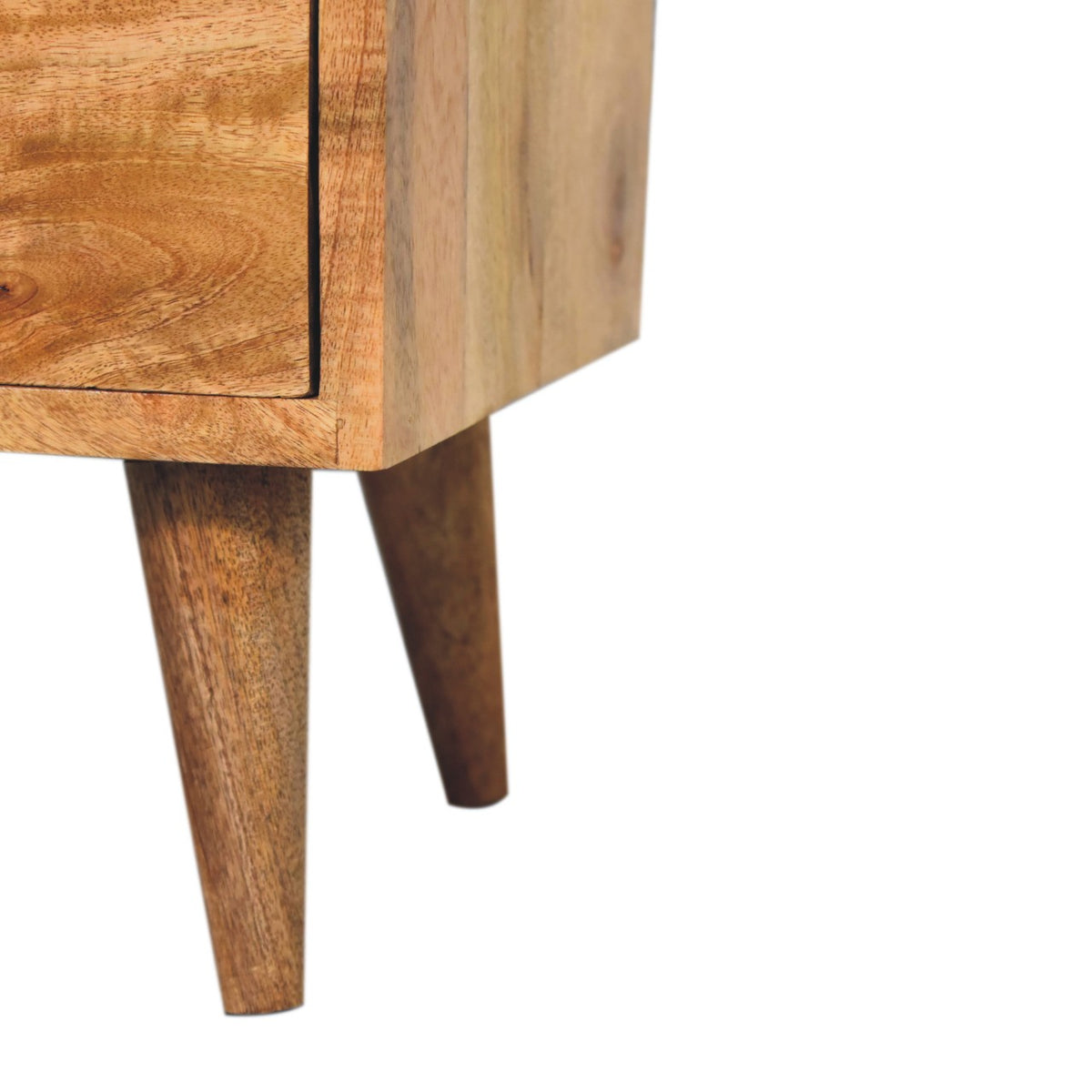 Small Oak Wood Classic 2 Drawer Nightstand