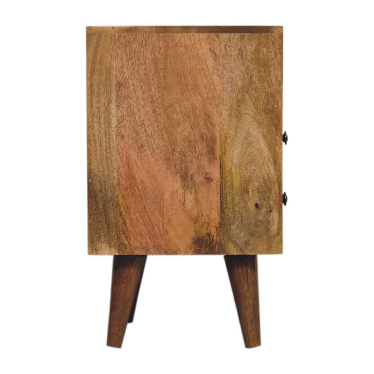 Small Oak Wood Classic 2 Drawer Nightstand