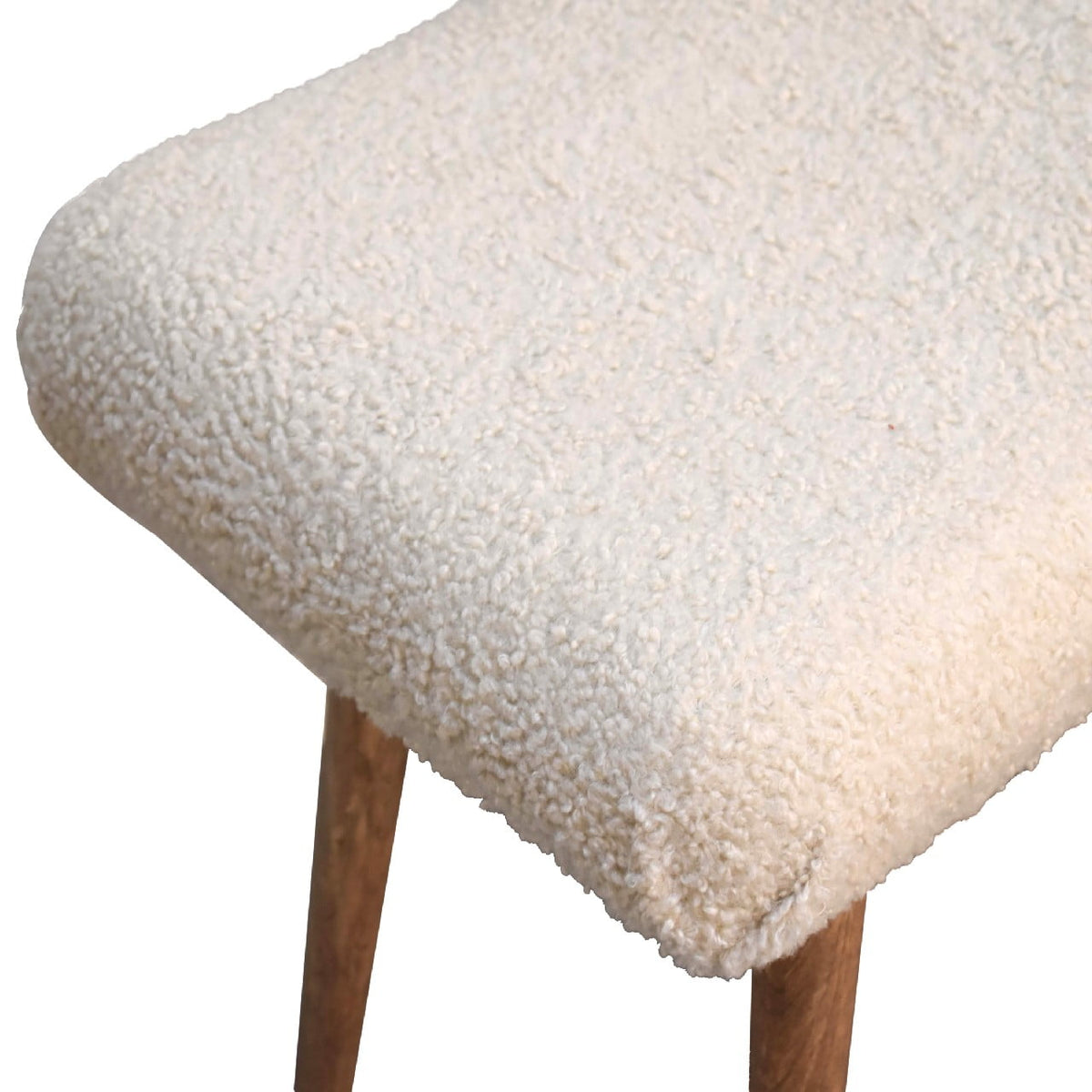 Bouclé Montauk Curved Solid Wood Bench