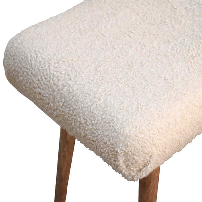 Bouclé Montauk Curved Solid Wood Bench