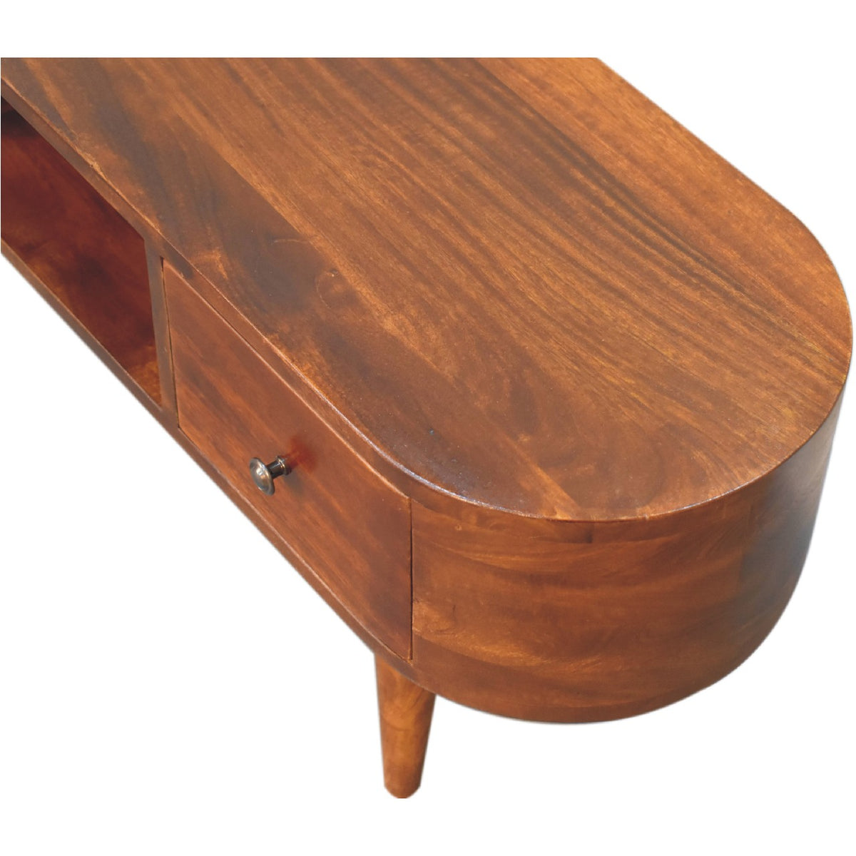 Chestnut Ridge 2 Drawer Rounded Media Console