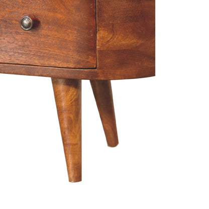 Chestnut Ridge 2 Drawer Rounded Media Console
