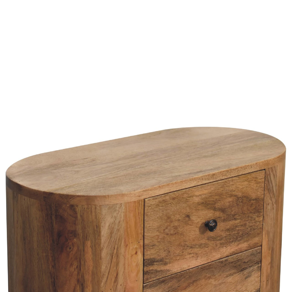 Small Oak Wood 3 Drawer Accent Cabinet