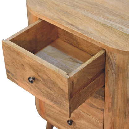 Small Oak Wood 3 Drawer Accent Cabinet