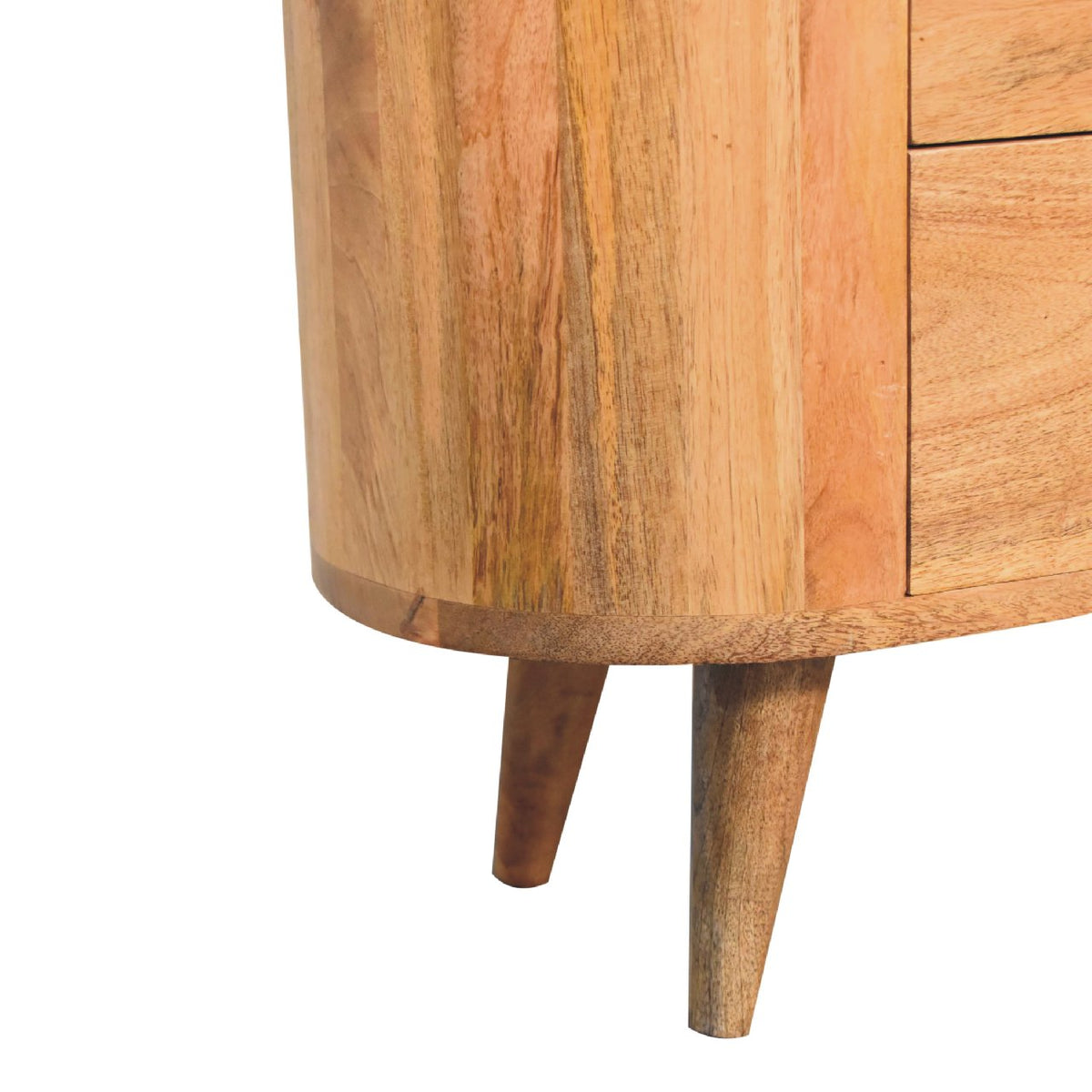 Small Oak Wood 3 Drawer Accent Cabinet
