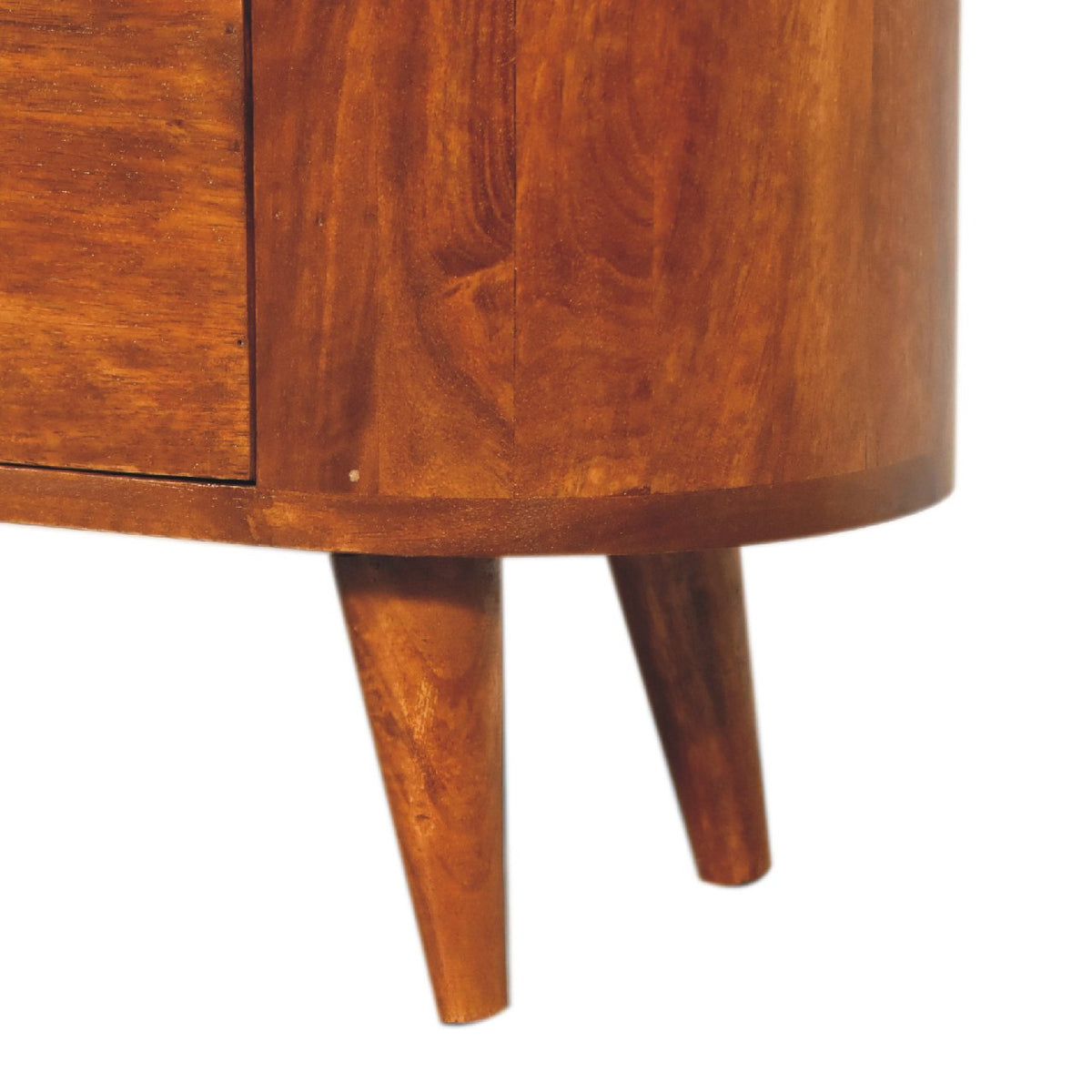 Small Chestnut Wood 3 Drawer Accent Cabinet