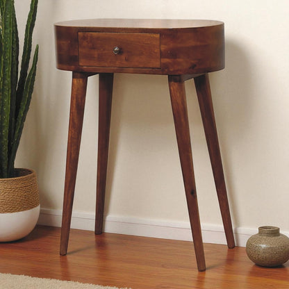 Small Albion Chestnut 1 Drawer Slim Console