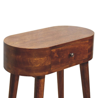 Small Albion Chestnut 1 Drawer Slim Console