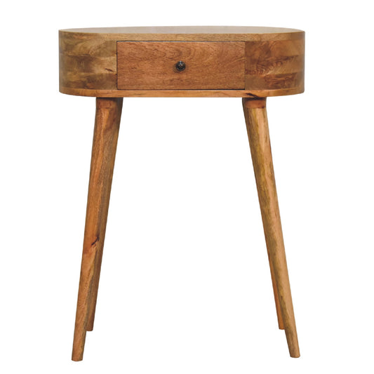 Small Albion Oak Toned 1 Drawer Console Table