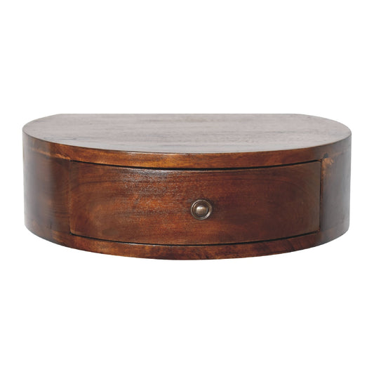 Arcadia Chestnut Curved 1-Drawer Nightstand