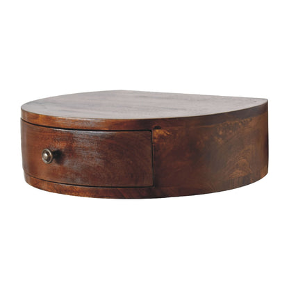 Arcadia Chestnut Curved 1-Drawer Nightstand