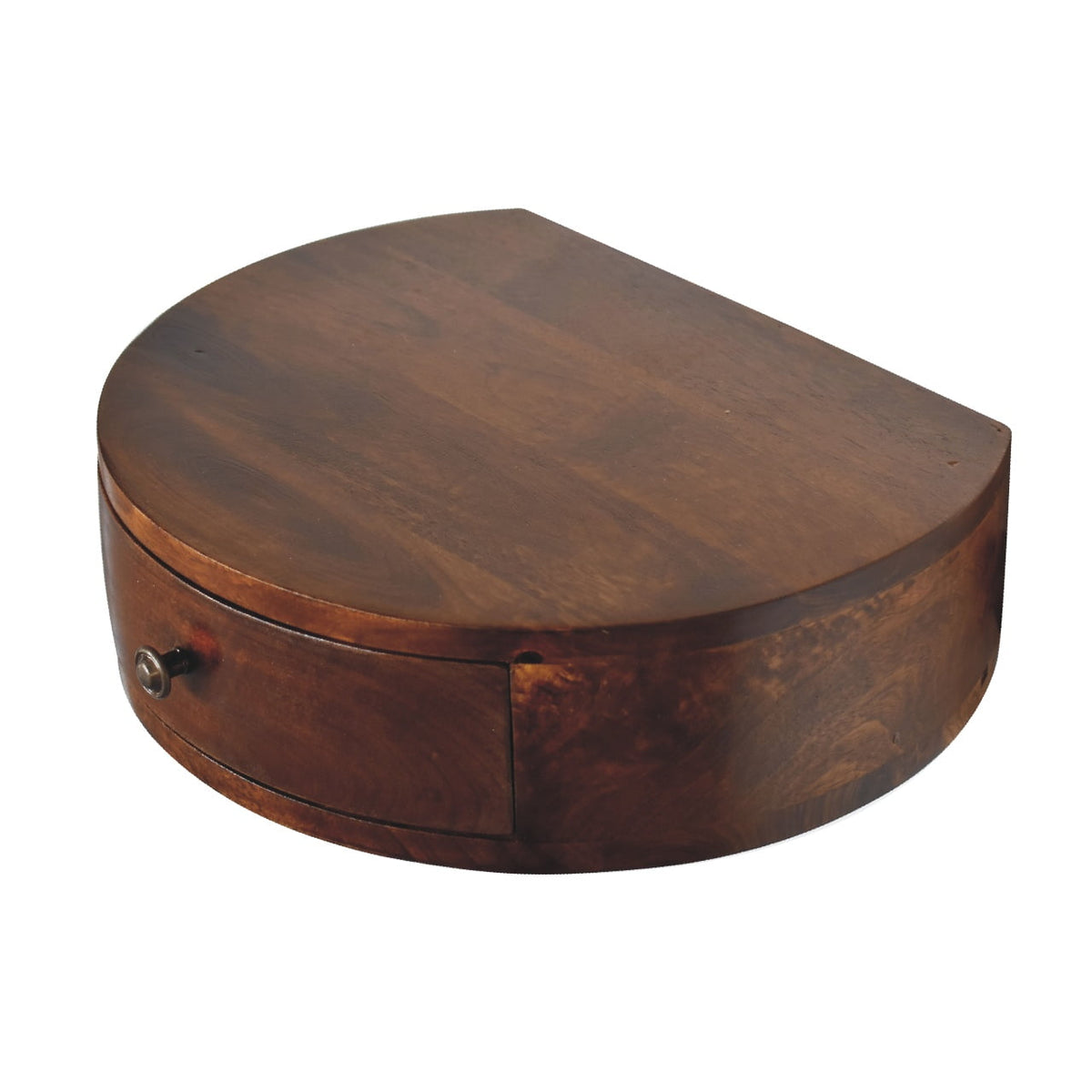 Arcadia Chestnut Curved 1-Drawer Nightstand