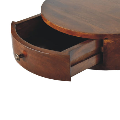 Arcadia Chestnut Curved 1-Drawer Nightstand