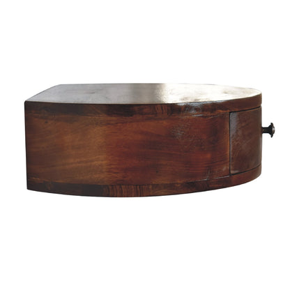 Arcadia Chestnut Curved 1-Drawer Nightstand