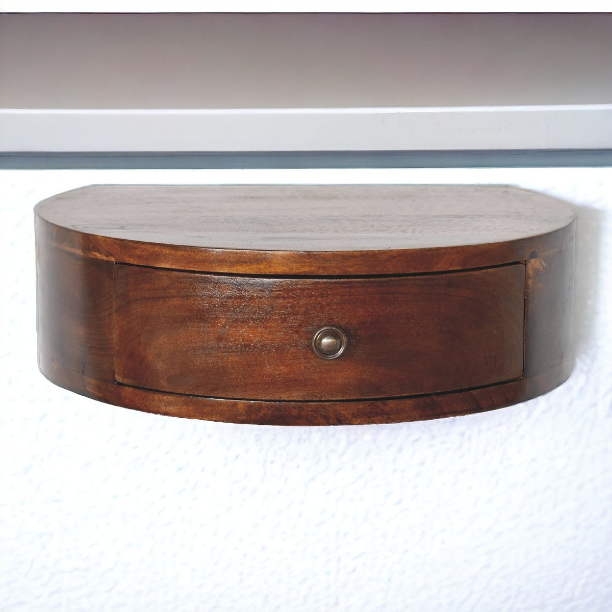 Arcadia Chestnut Curved 1-Drawer Nightstand