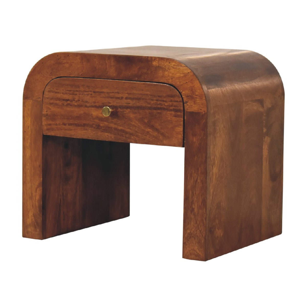Berkshire Curved Chestnut 1-Drawer Nightstand