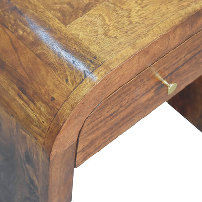 Berkshire Curved Chestnut 1-Drawer Nightstand