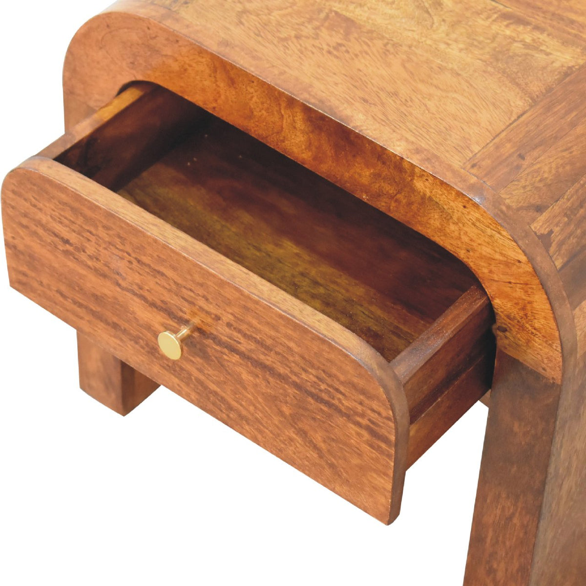 Berkshire Curved Chestnut 1-Drawer Nightstand