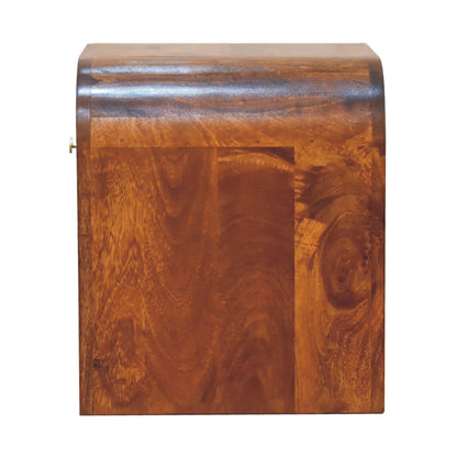 Berkshire Curved Chestnut 1-Drawer Nightstand