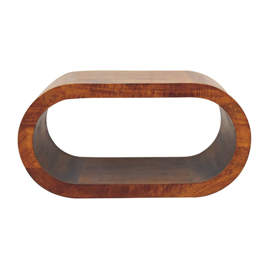 Lennox Chestnut Open Shelf Low Coffee Table
