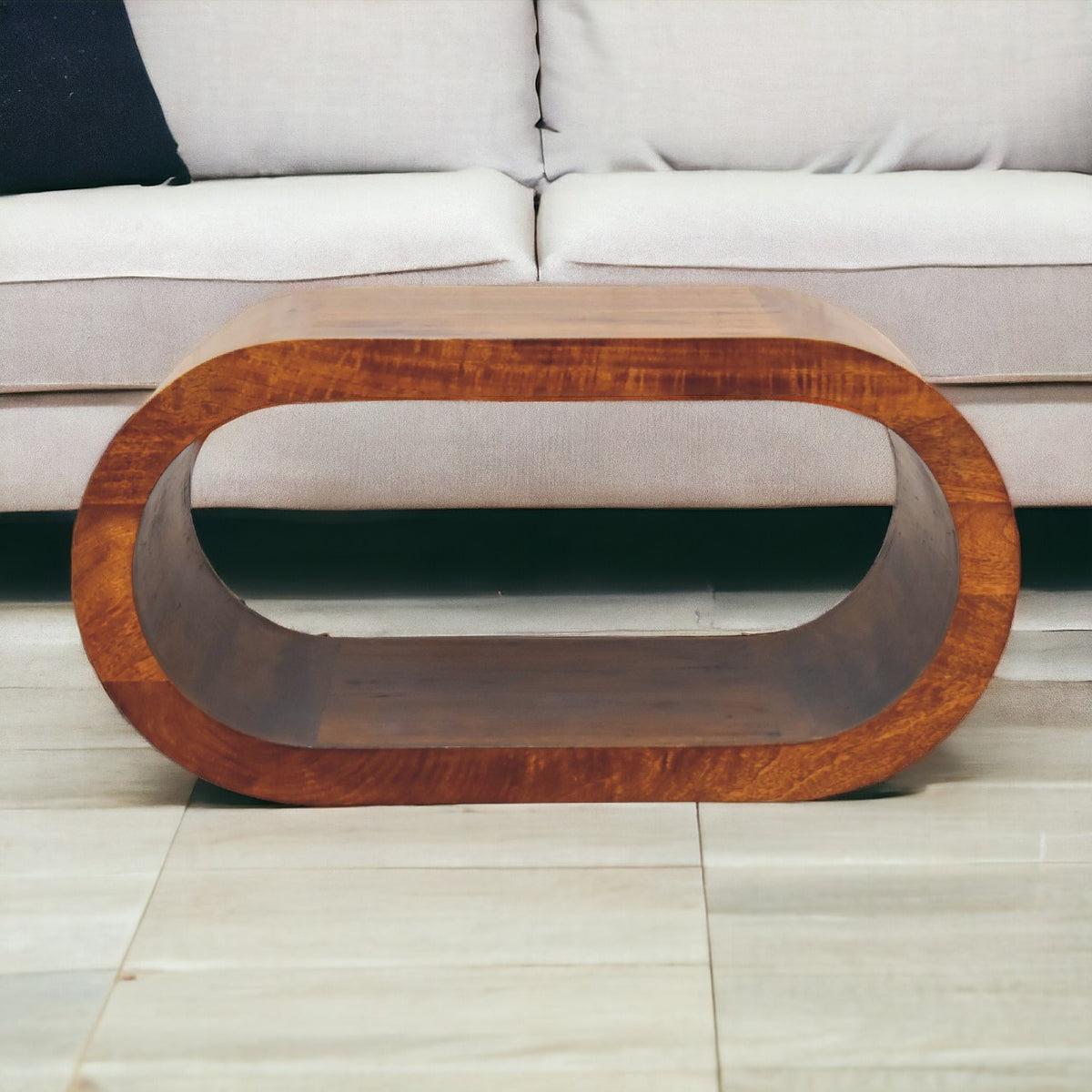 Lennox Chestnut Open Shelf Low Coffee Table