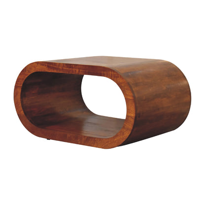 Lennox Chestnut Open Shelf Low Coffee Table