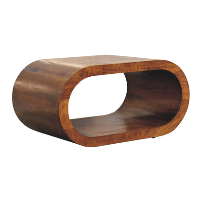 Lennox Chestnut Open Shelf Low Coffee Table