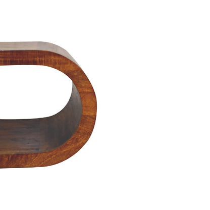 Lennox Chestnut Open Shelf Low Coffee Table