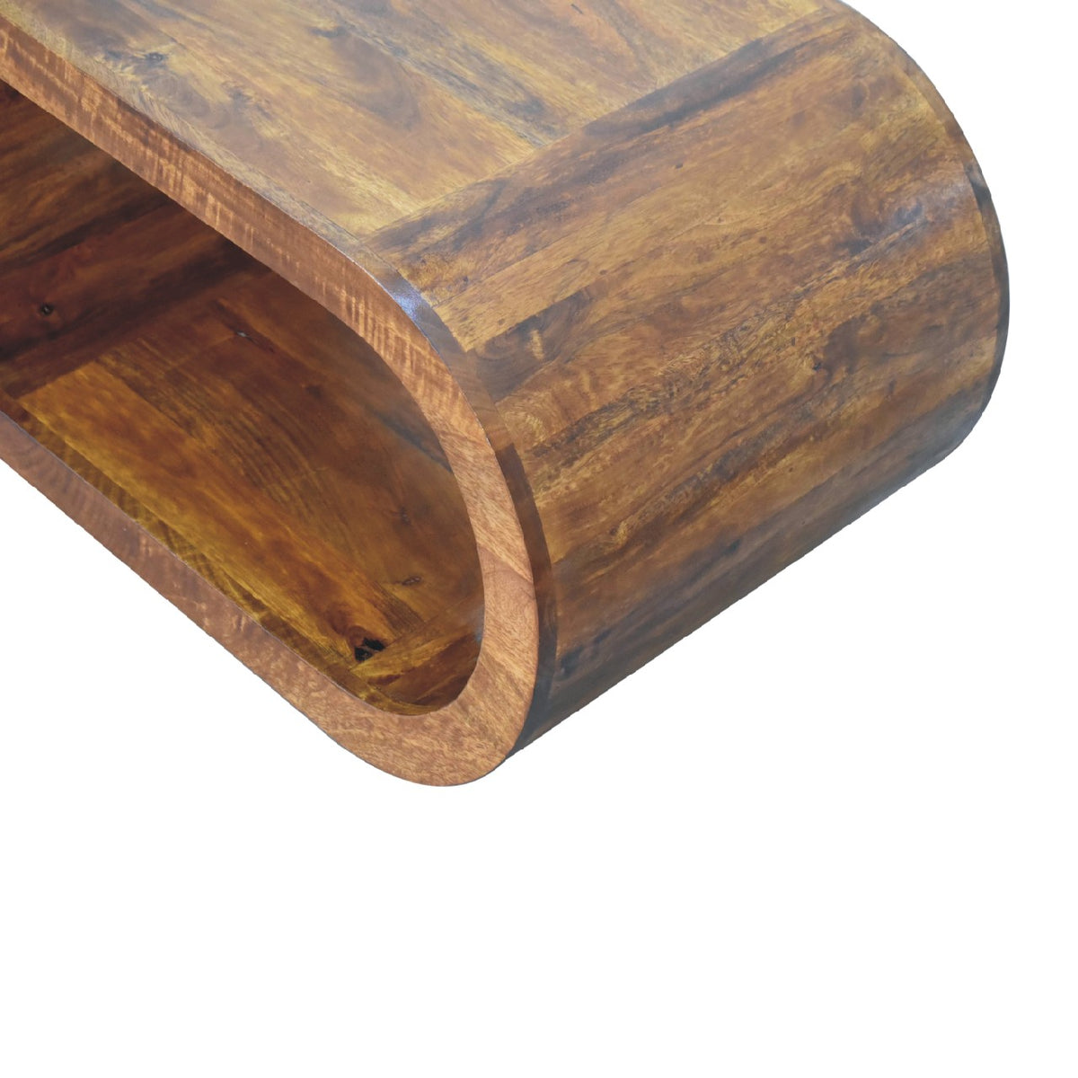 Lennox Chestnut Open Shelf Low Coffee Table