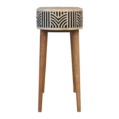 Marfa Oak Bone Inlay Narrow Console Table