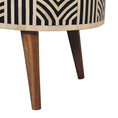 Marfa Oak Bone Inlay Storage Coffee Table