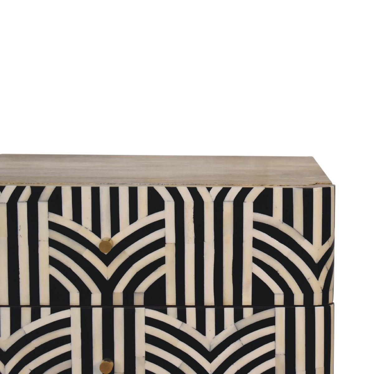 Marfa Oak Bone Inlay 2 Drawer Nightstand