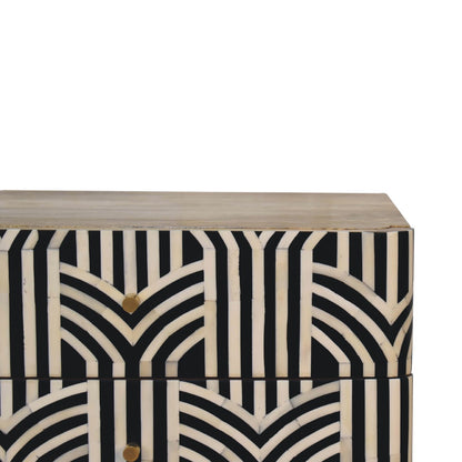 Marfa Oak Bone Inlay 2 Drawer Nightstand