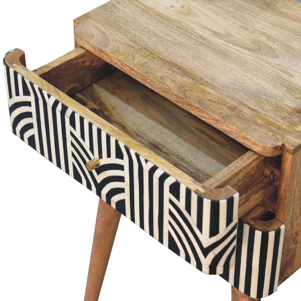 Marfa Oak Bone Inlay 2 Drawer Nightstand