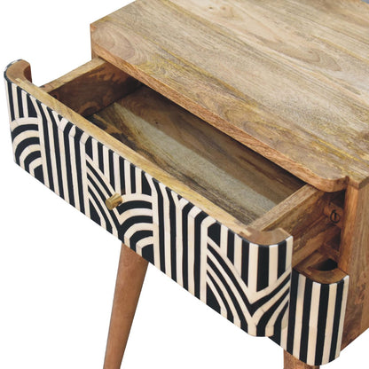 Marfa Oak Bone Inlay 2 Drawer Nightstand