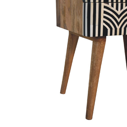 Marfa Oak Bone Inlay 2 Drawer Nightstand