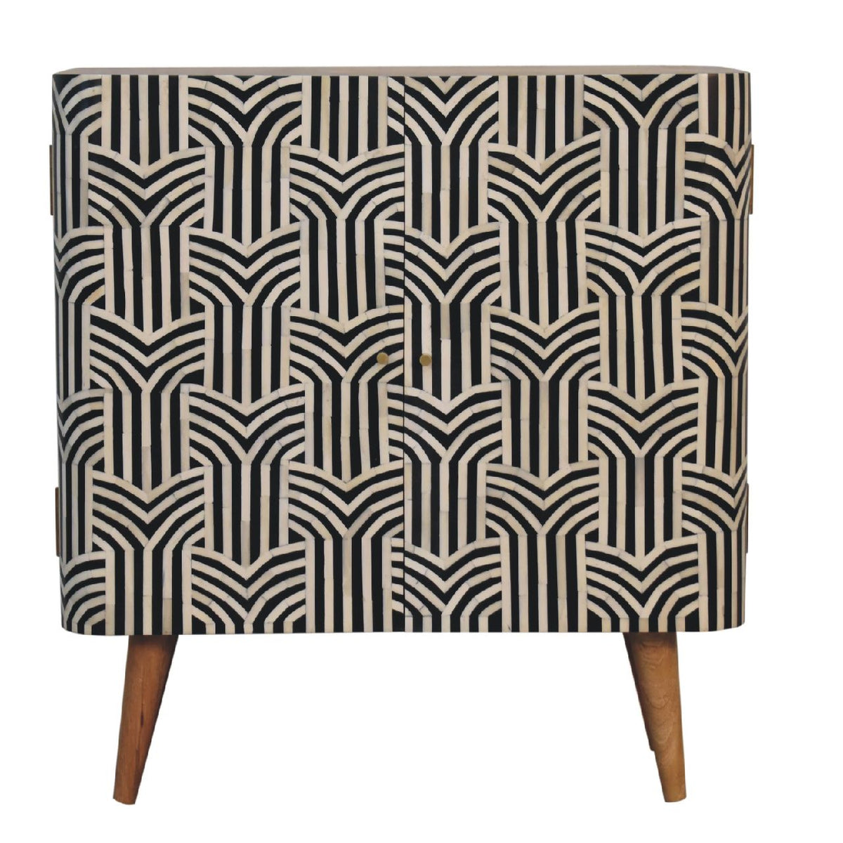 Marfa Oak Bone Inlay 2 Door Storage Cabinet