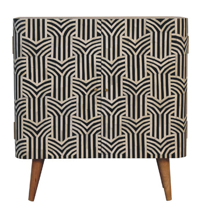 Marfa Oak Bone Inlay 2 Door Storage Cabinet
