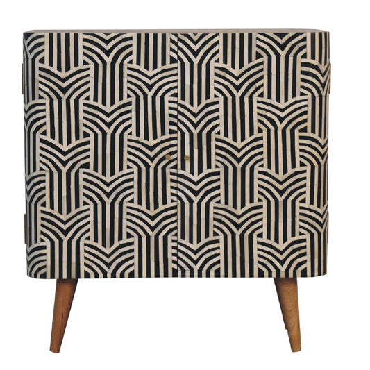 Marfa Oak Bone Inlay 2 Door Storage Cabinet