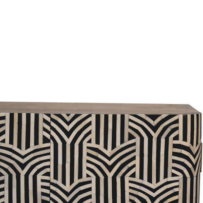 Marfa Oak Bone Inlay 2 Door Storage Cabinet